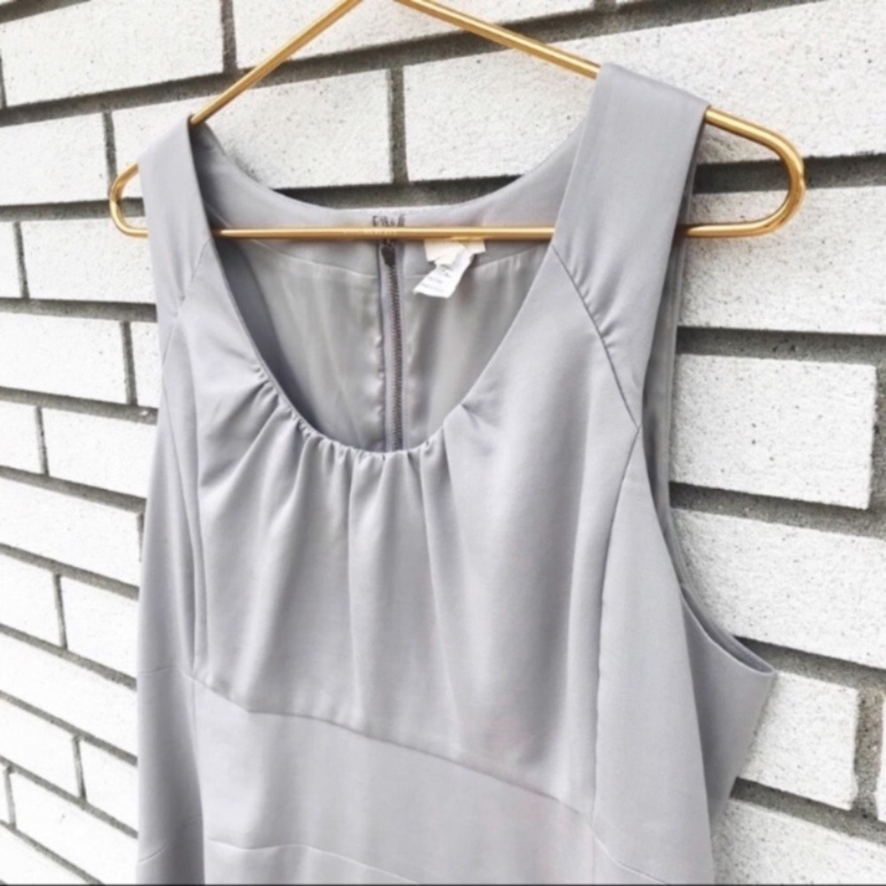 J.Crew Allura Superfine Cotton Shift Dress Gray Sleeveless Lined Classic 12 - Picture 3 of 10